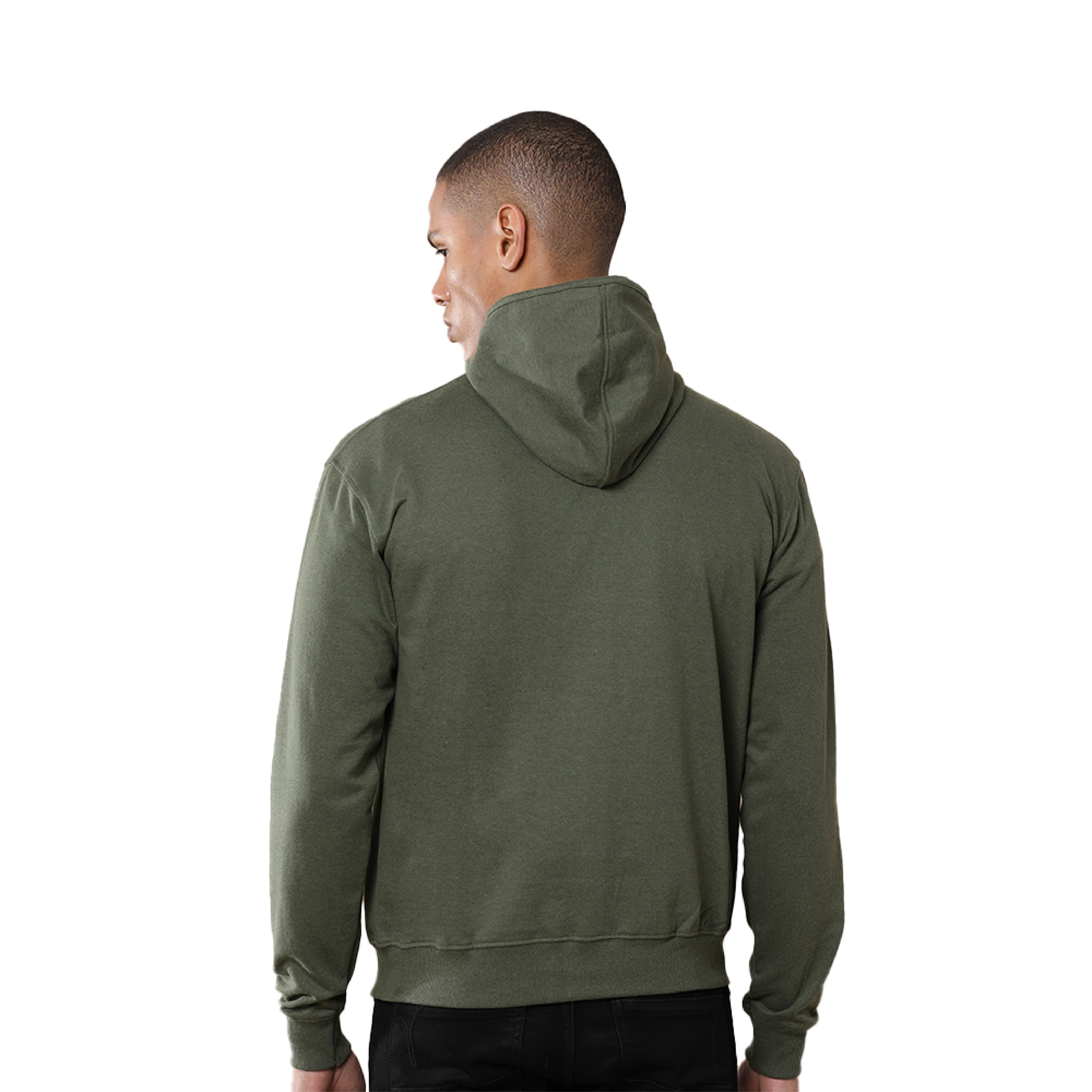 Men's Rocky Hoodie with Zip- Olive Green